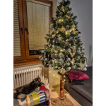 Vianočný stromček na pníku z umelej diamantovej borovice 180 cm